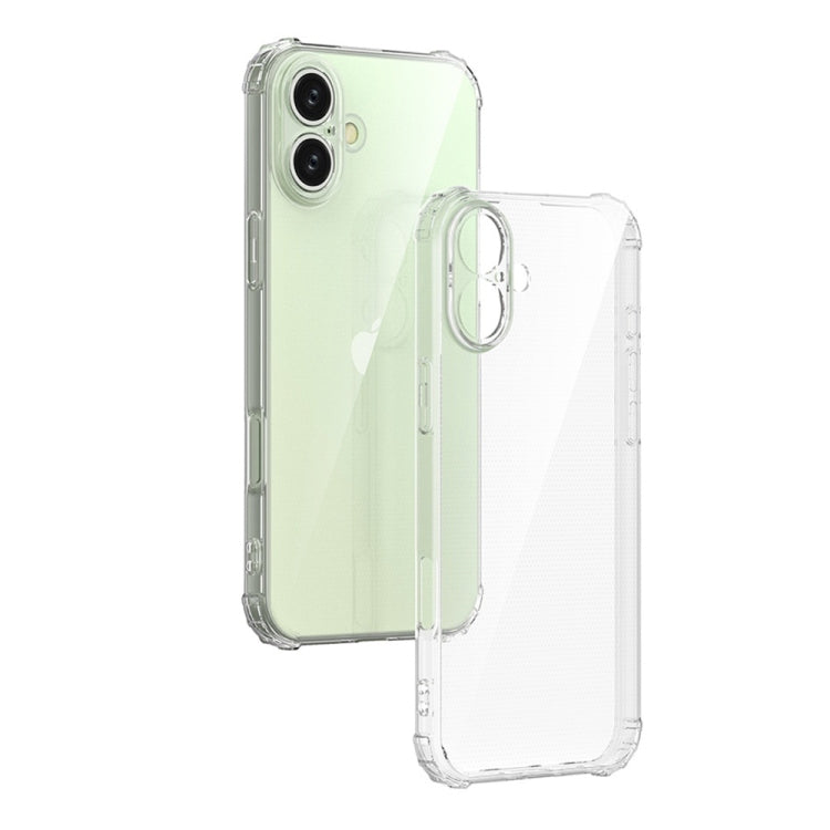 For iPhone 16 Four-Corner Shockproof Clear TPU Phone Case(Transparent) - free shipping - PMC TechLife - Order now!