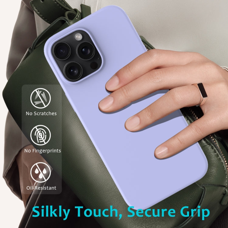 For iPhone 16 Pro Max Solid Color Silicone Phone Case(Purple) - More iPhone Cases by PMC TechLife | Online Shopping South Africa | PMC TechLife | Buy Now Pay Later Mobicred