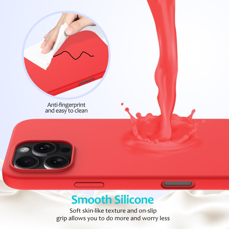 For iPhone 16 Pro Max Solid Color Silicone Phone Case(Red) - More iPhone Cases by PMC TechLife | Online Shopping South Africa | PMC TechLife | Buy Now Pay Later Mobicred