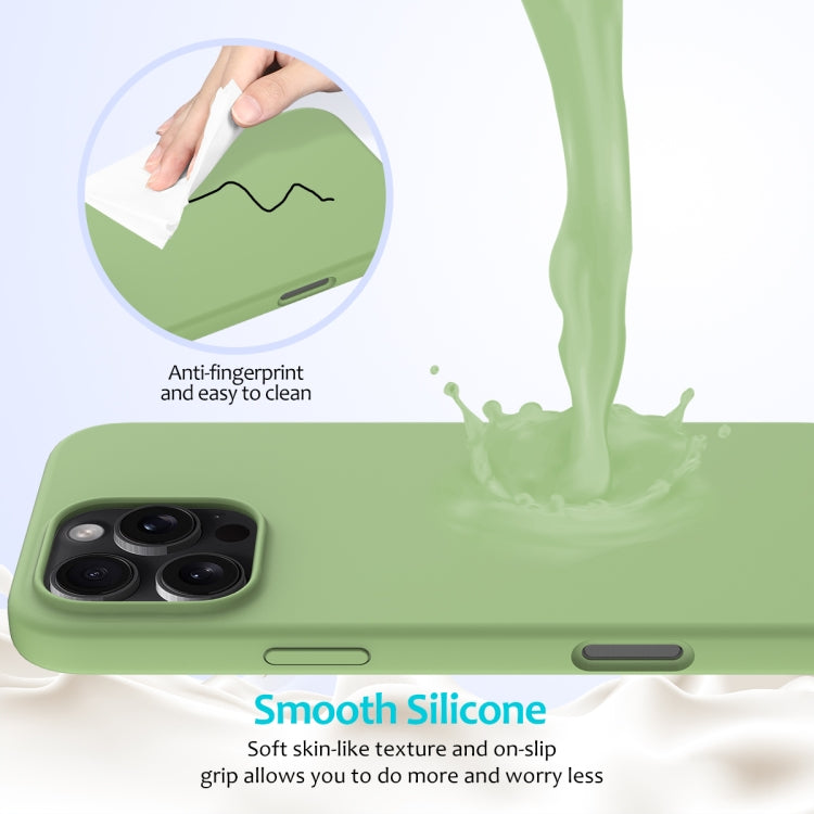 For iPhone 16 Pro Solid Color Silicone Phone Case(Mint Green) - More iPhone Cases by PMC TechLife | Online Shopping South Africa | PMC TechLife | Buy Now Pay Later Mobicred