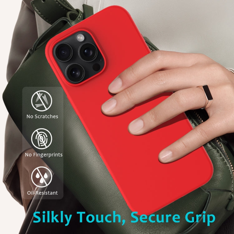 For iPhone 16 Pro Solid Color Silicone Phone Case(Red) - More iPhone Cases by PMC TechLife | Online Shopping South Africa | PMC TechLife | Buy Now Pay Later Mobicred