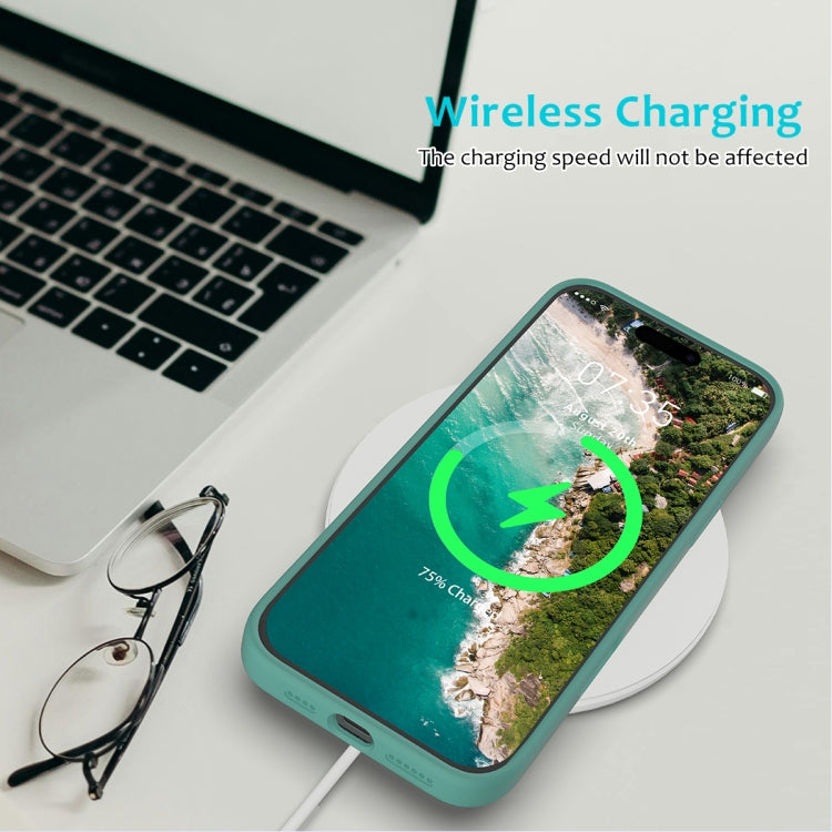 For iPhone 16 Pro Solid Color Silicone Phone Case(Pine Needle Green) - More iPhone Cases by PMC TechLife | Online Shopping South Africa | PMC TechLife | Buy Now Pay Later Mobicred