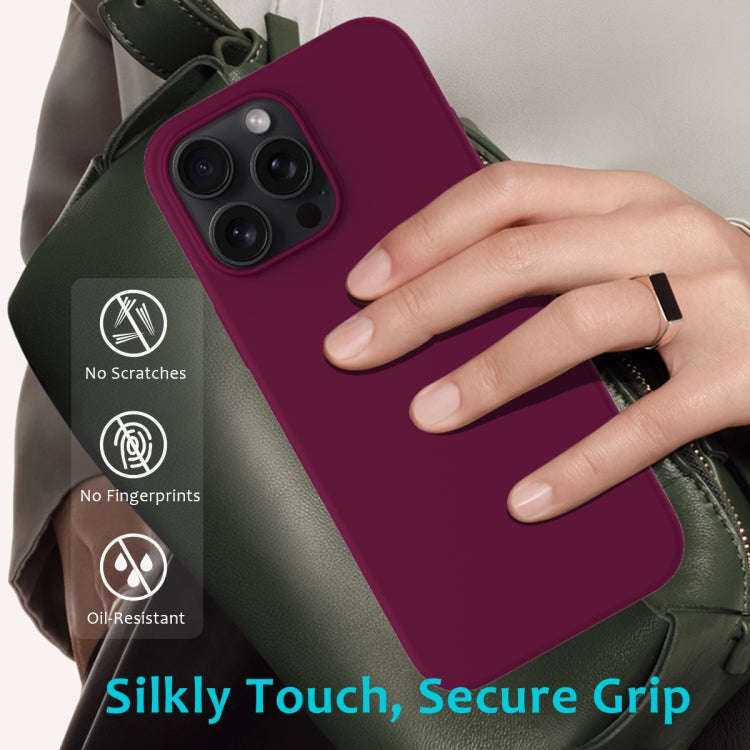 For iPhone 16 Pro Solid Color Silicone Phone Case(Violet) - More iPhone Cases by PMC TechLife | Online Shopping South Africa | PMC TechLife | Buy Now Pay Later Mobicred