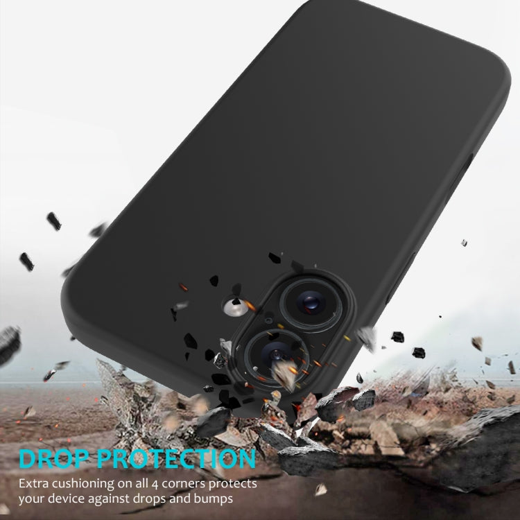 For iPhone 16 Plus Solid Color Silicone Phone Case(Black) - More iPhone Cases by PMC TechLife | Online Shopping South Africa | PMC TechLife | Buy Now Pay Later Mobicred