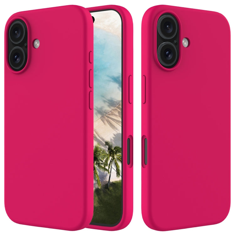 For iPhone 16 Plus Solid Color Silicone Phone Case(Rose Red) - More iPhone Cases by PMC TechLife | Online Shopping South Africa | PMC TechLife | Buy Now Pay Later Mobicred