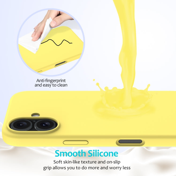 For iPhone 16 Plus Solid Color Silicone Phone Case(Lemon Yellow) - free shipping - PMC TechLife - Order now!