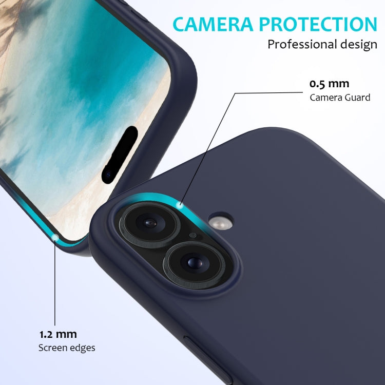 For iPhone 16 Plus Solid Color Silicone Phone Case(Midnight Blue) - More iPhone Cases by PMC TechLife | Online Shopping South Africa | PMC TechLife | Buy Now Pay Later Mobicred