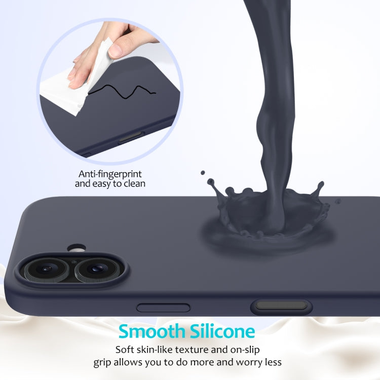 For iPhone 16 Plus Solid Color Silicone Phone Case(Midnight Blue) - More iPhone Cases by PMC TechLife | Online Shopping South Africa | PMC TechLife | Buy Now Pay Later Mobicred