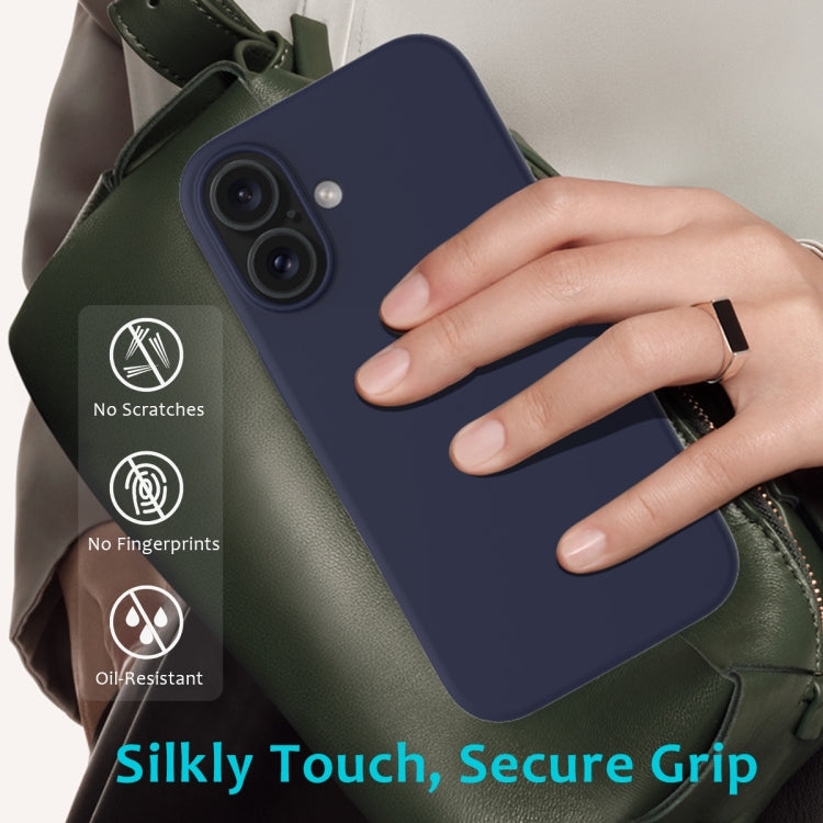 For iPhone 16 Plus Solid Color Silicone Phone Case(Midnight Blue) - More iPhone Cases by PMC TechLife | Online Shopping South Africa | PMC TechLife | Buy Now Pay Later Mobicred