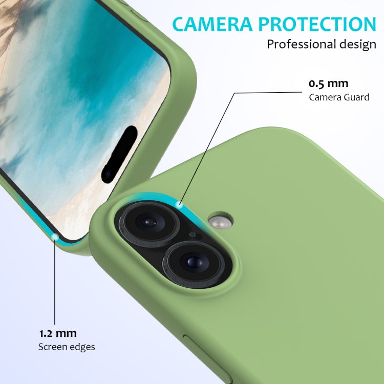 For iPhone 16 Solid Color Silicone Phone Case(Mint Green) - More iPhone Cases by PMC TechLife | Online Shopping South Africa | PMC TechLife | Buy Now Pay Later Mobicred