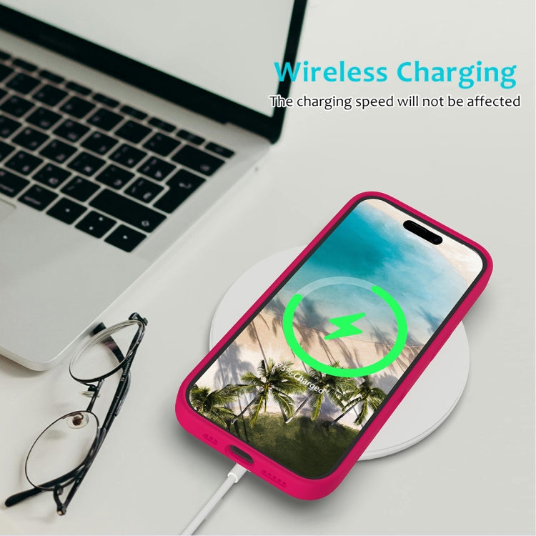 For iPhone 16 Solid Color Silicone Phone Case(Rose Red) - More iPhone Cases by PMC TechLife | Online Shopping South Africa | PMC TechLife | Buy Now Pay Later Mobicred