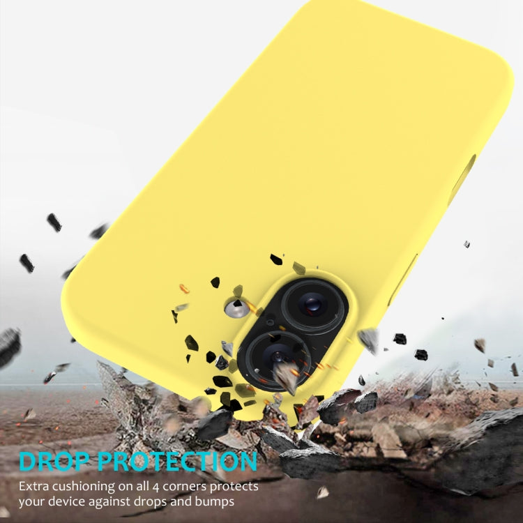 For iPhone 16 Solid Color Silicone Phone Case(Lemon Yellow) - More iPhone Cases by PMC TechLife | Online Shopping South Africa | PMC TechLife | Buy Now Pay Later Mobicred