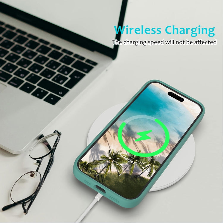 For iPhone 16 Solid Color Silicone Phone Case(Pine Needle Green) - More iPhone Cases by PMC TechLife | Online Shopping South Africa | PMC TechLife | Buy Now Pay Later Mobicred