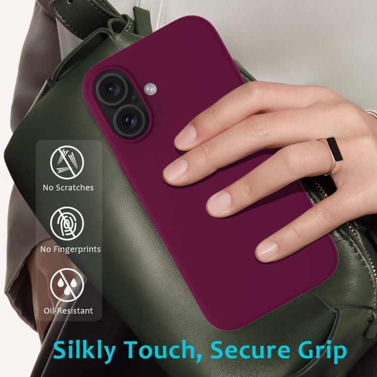 For iPhone 16 Solid Color Silicone Phone Case(Violet) - More iPhone Cases by PMC TechLife | Online Shopping South Africa | PMC TechLife | Buy Now Pay Later Mobicred