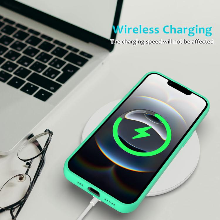 For iPhone 16e Solid Color Silicone Phone Case(Green) - iPhone 16e Cases by PMC TechLife | Online Shopping South Africa | PMC TechLife | Buy Now Pay Later Mobicred