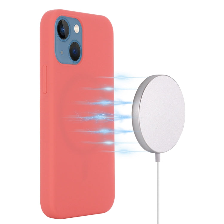 For iPhone 15 Shockproof Silicone Magsafe Phone Case(Pink Orange) - iPhone 15 Cases by PMC TechLife | Online Shopping South Africa | PMC TechLife