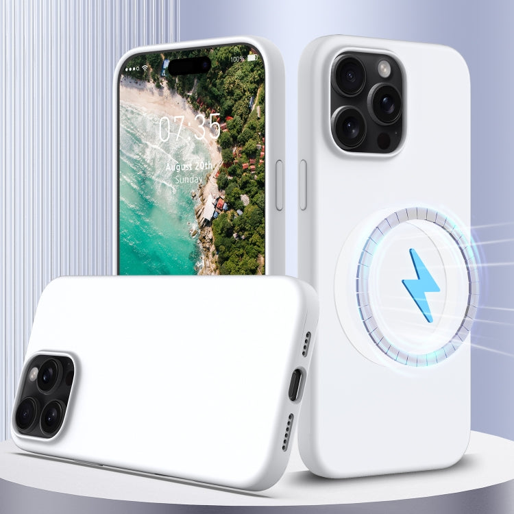 For iPhone 16 Pro Max Shockproof Silicone Magsafe Phone Case(White) - free shipping - PMC TechLife - Order now!