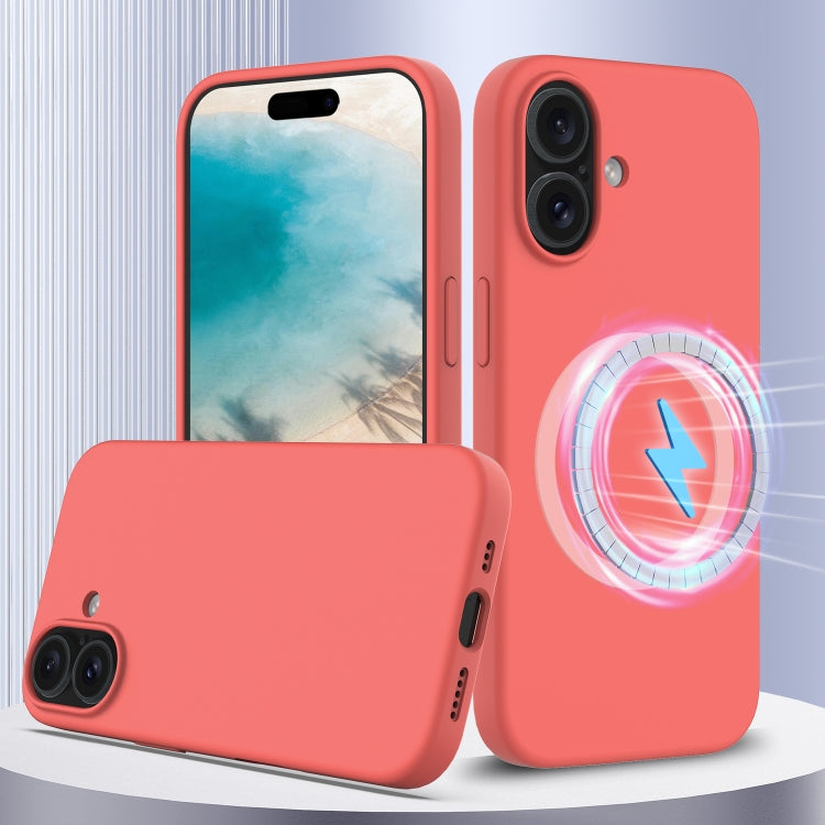 For iPhone 16 Plus Shockproof Silicone Magsafe Phone Case(Pink Orange) - iPhone 16 Plus Cases by PMC TechLife | Online Shopping South Africa | PMC TechLife | Buy Now Pay Later Mobicred