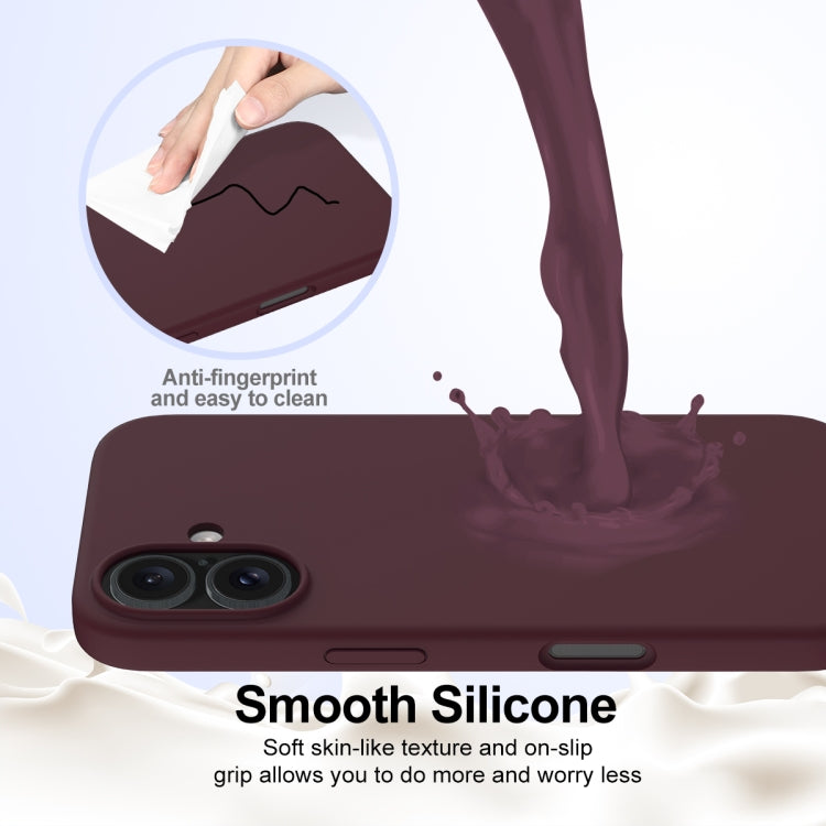 For iPhone 16 Plus Shockproof Silicone Magsafe Phone Case(Plum Color) - iPhone 16 Plus Cases by PMC TechLife | Online Shopping South Africa | PMC TechLife | Buy Now Pay Later Mobicred