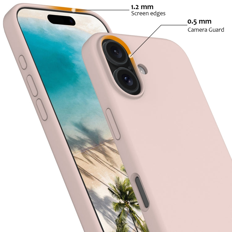 For iPhone 16 Plus Shockproof Silicone Magsafe Phone Case(Sand Pink) - iPhone 16 Plus Cases by PMC TechLife | Online Shopping South Africa | PMC TechLife | Buy Now Pay Later Mobicred