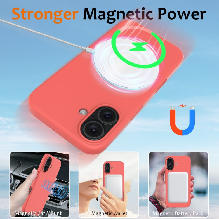 For iPhone 16 Shockproof Silicone Magsafe Phone Case(Pink Orange) - iPhone 16 Cases by PMC TechLife | Online Shopping South Africa | PMC TechLife | Buy Now Pay Later Mobicred