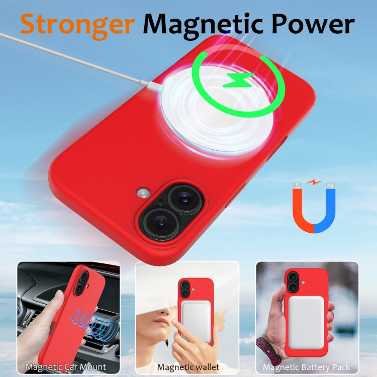 For iPhone 16 Shockproof Silicone Magsafe Phone Case(Red) - iPhone 16 Cases by PMC TechLife | Online Shopping South Africa | PMC TechLife | Buy Now Pay Later Mobicred