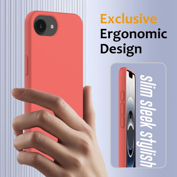 For iPhone 16e Shockproof Silicone Magsafe Phone Case(Pink Orange) - iPhone 16e Cases by PMC TechLife | Online Shopping South Africa | PMC TechLife | Buy Now Pay Later Mobicred