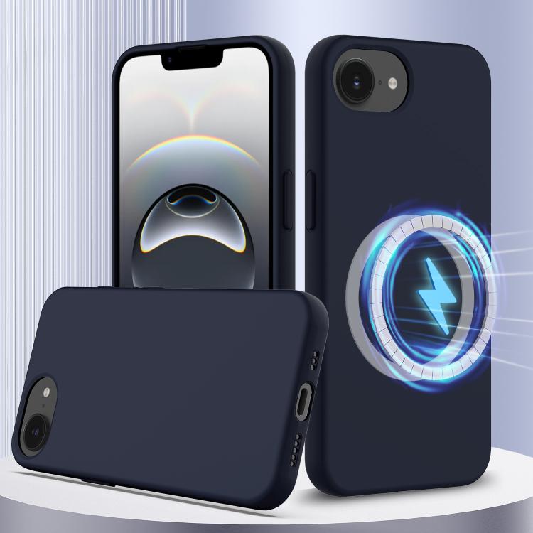 For iPhone 16e Shockproof Silicone Magsafe Phone Case(Navy Blue) - iPhone 16e Cases by PMC TechLife | Online Shopping South Africa | PMC TechLife | Buy Now Pay Later Mobicred