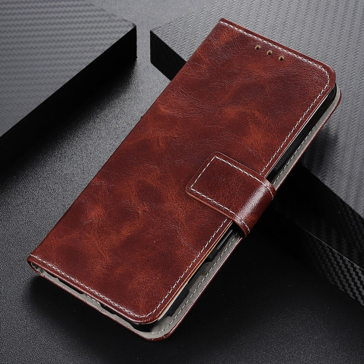 For iPhone 16e Retro Crazy Horse Texture Horizontal Flip Leather Phone Case(Brown) - iPhone 16e Cases by PMC TechLife | Online Shopping South Africa | PMC TechLife | Buy Now Pay Later Mobicred