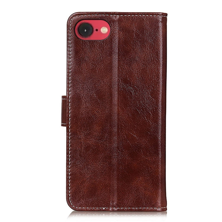 For iPhone 16e Retro Crazy Horse Texture Horizontal Flip Leather Phone Case(Brown) - iPhone 16e Cases by PMC TechLife | Online Shopping South Africa | PMC TechLife | Buy Now Pay Later Mobicred