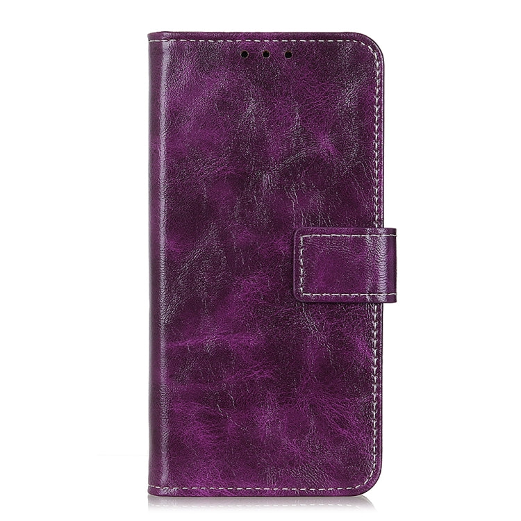 For iPhone 16e Retro Crazy Horse Texture Horizontal Flip Leather Phone Case(Purple) - iPhone 16e Cases by PMC TechLife | Online Shopping South Africa | PMC TechLife | Buy Now Pay Later Mobicred