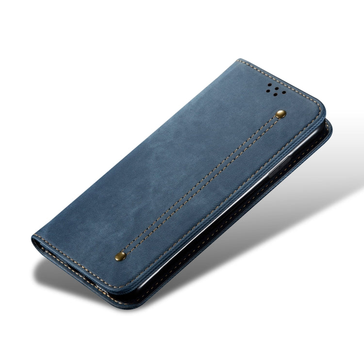 For vivo X100 Pro Denim Texture Flip Leather Phone Case(Blue) - vivo Cases by imak | Online Shopping South Africa | PMC Jewellery | Buy Now Pay Later Mobicred