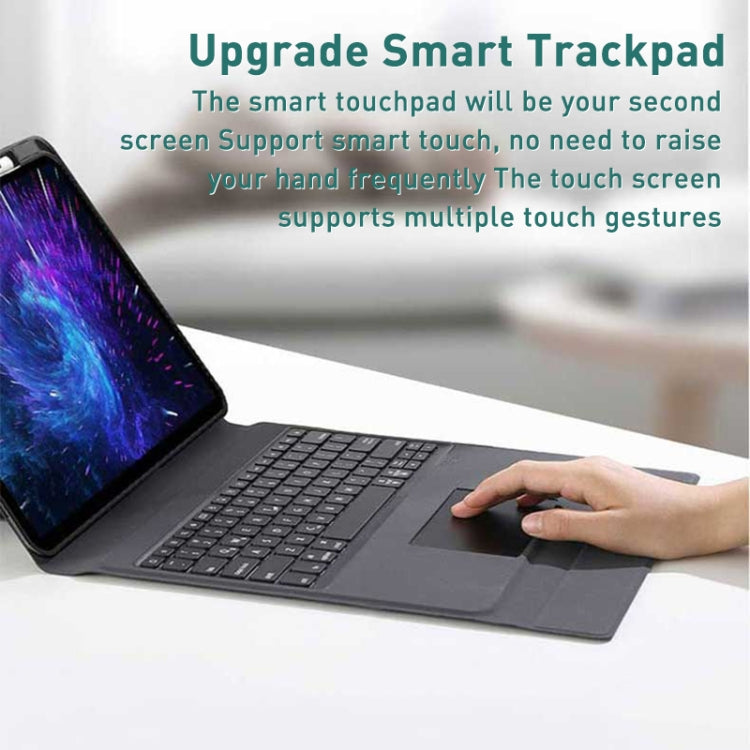 For iPad 10.2 2021 / 2020 / 2019 Integrated Bluetooth Keyboard Leather Case with Backlight & Touchpad(Black) - Universal by PMC TechLife | Online Shopping South Africa | PMC TechLife