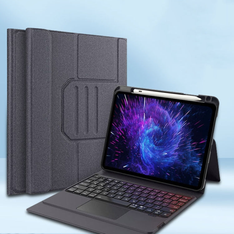 For iPad 10th Gen 10.9 2022 Integrated Bluetooth Keyboard Leather Case with Backlight & Touchpad(Black) - Universal by PMC Jewellery | Online Shopping South Africa | PMC Jewellery | Buy Now Pay Later Mobicred
