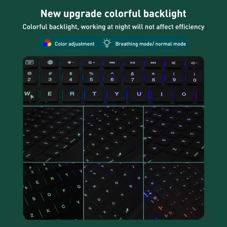 For iPad Pro 12.9 2022 / 2021 / 2020 Integrated Bluetooth Keyboard Leather Case with Backlight & Touchpad(Black) - For iPad Pro by PMC TechLife | Online Shopping South Africa | PMC TechLife