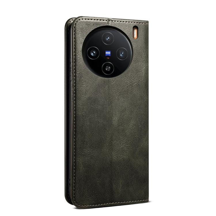For vivo X100 Pro Oil Wax Crazy Horse Texture Leather Phone Case(Green) - vivo Cases by imak | Online Shopping South Africa | PMC Jewellery | Buy Now Pay Later Mobicred