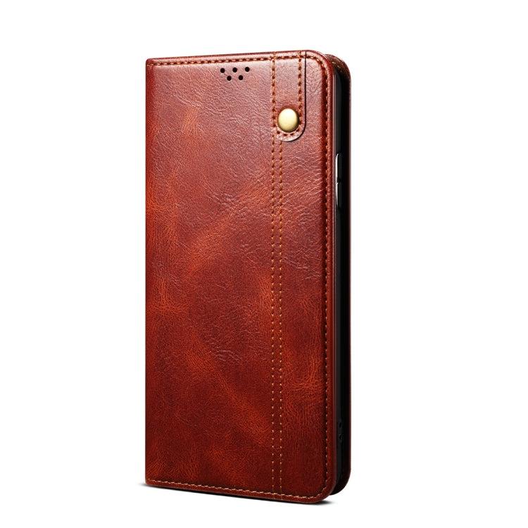For vivo S18 Pro Oil Wax Crazy Horse Texture Leather Phone Case(Brown) - free shipping - PMC TechLife - Order now!
