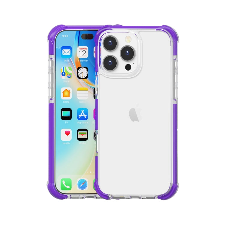 For iPhone 16 Pro Four-corner Shockproof TPU + Acrylic Phone Case(Purple) - iPhone 16 Pro Cases by PMC TechLife | Online Shopping South Africa | PMC TechLife | Buy Now Pay Later Mobicred