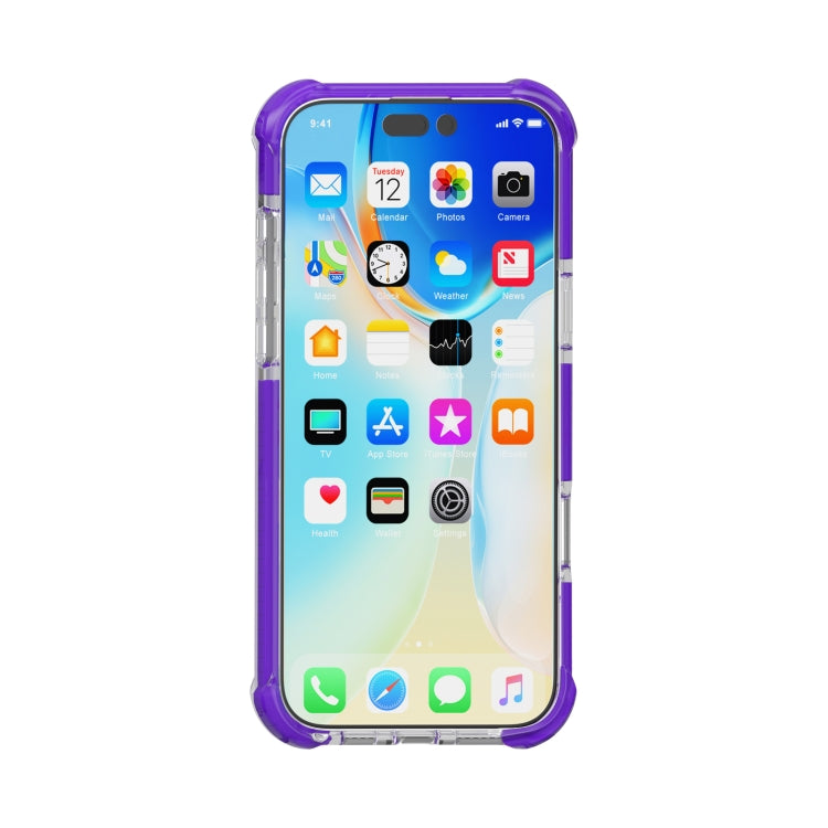 For iPhone 16 Pro Four-corner Shockproof TPU + Acrylic Phone Case(Purple) - iPhone 16 Pro Cases by PMC TechLife | Online Shopping South Africa | PMC TechLife | Buy Now Pay Later Mobicred