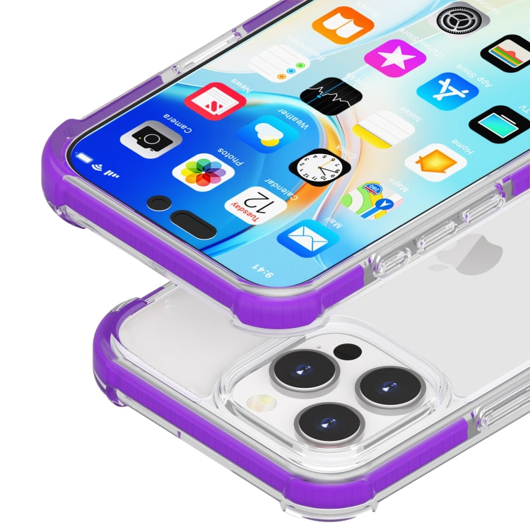 For iPhone 16 Pro Four-corner Shockproof TPU + Acrylic Phone Case(Purple) - iPhone 16 Pro Cases by PMC TechLife | Online Shopping South Africa | PMC TechLife | Buy Now Pay Later Mobicred