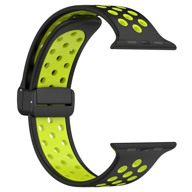 For Apple Watch Ultra 2 49mm Magnetic Buckle Silicone Watch Band(Black Limes) - free shipping - PMC TechLife - Order now!
