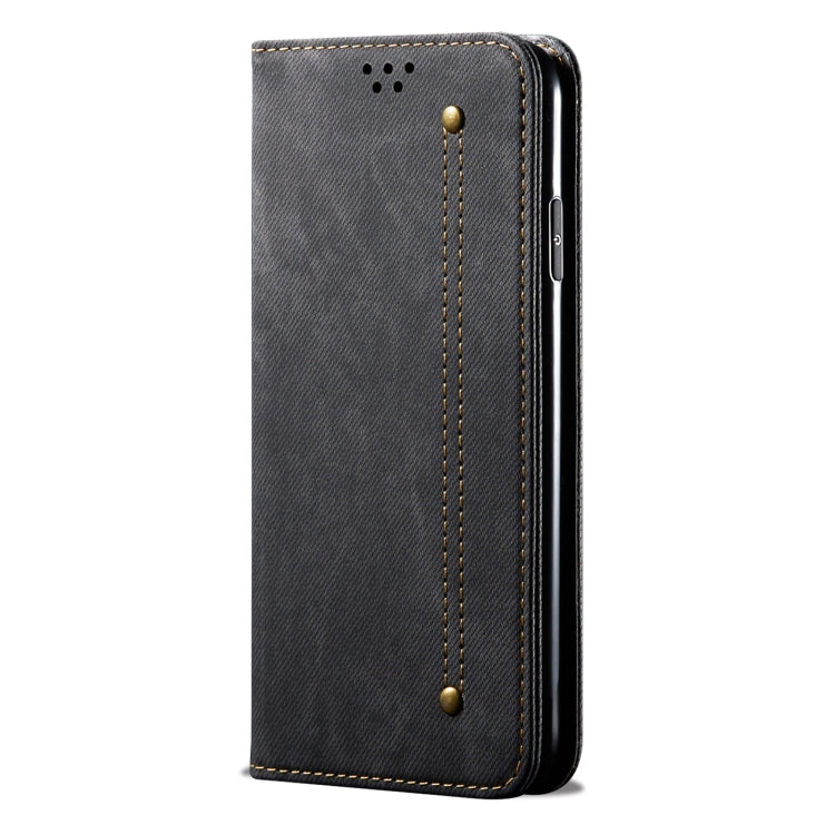 For Honor X8 5G / X6 4G Foreign Denim Texture Flip Leather Phone Case(Black) - Honor Cases by PMC TechLife | Online Shopping South Africa | PMC TechLife | Buy Now Pay Later Mobicred