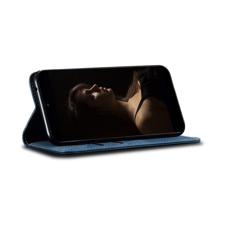 For Honor Magic6 Denim Texture Flip Leather Phone Case(Blue) - Honor Cases by PMC TechLife | Online Shopping South Africa | PMC TechLife | Buy Now Pay Later Mobicred