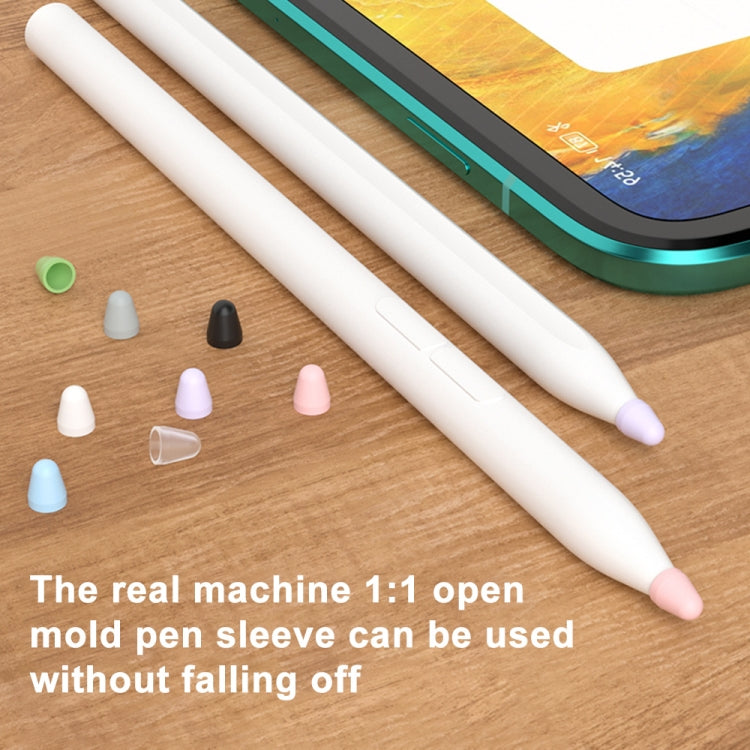 For Xiaomi Stylus Pen 2 8pcs / Set Silicone Wear-resistant Stylus Nib Cover(White) - Pencil Accessories by PMC TechLife | Online Shopping South Africa | PMC TechLife