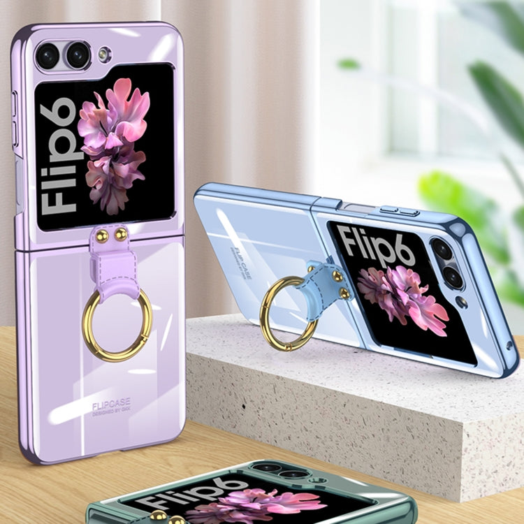 For Samsung Galaxy Z Flip6 / Flip7 FE GKK Electroplating Phone Case with Ring(Blue) - free shipping - PMC Jewellery - Order now!