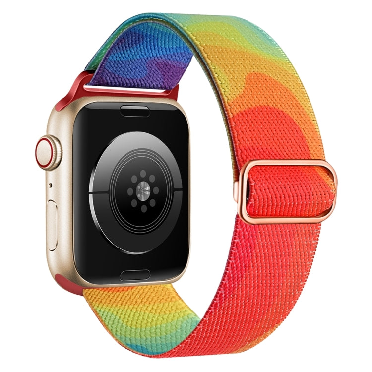For Apple Watch SE 2022 44mm Painted Pattern Nylon Replacement Watch Band(Liquid Colorful) - Watch Bands by PMc TechLife | Online Shopping South Africa | PMc TechLife | Buy Now Pay Later Mobicred