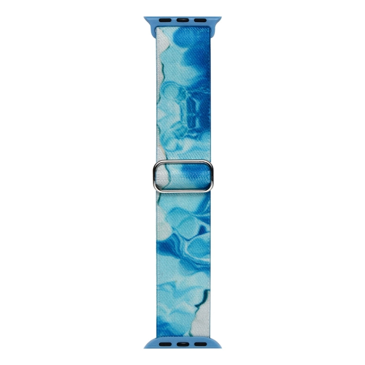 For Apple Watch 5 40mm Painted Pattern Nylon Replacement Watch Band(Ocean Blue) - Watch Bands by PMc TechLife | Online Shopping South Africa | PMc TechLife | Buy Now Pay Later Mobicred