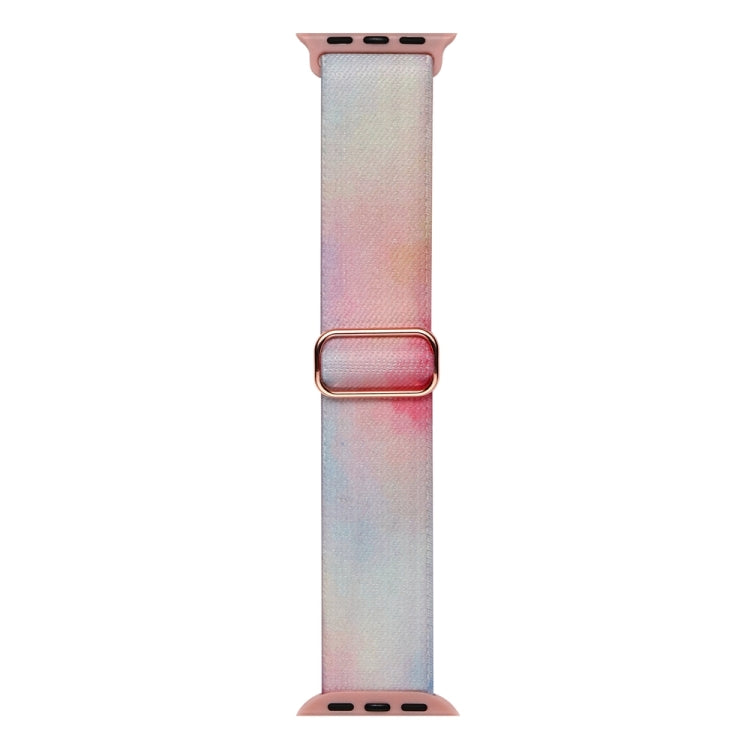 For Apple Watch 3 38mm Painted Pattern Nylon Replacement Watch Band(Symphony Aurora) - Watch Bands by PMc TechLife | Online Shopping South Africa | PMc TechLife | Buy Now Pay Later Mobicred