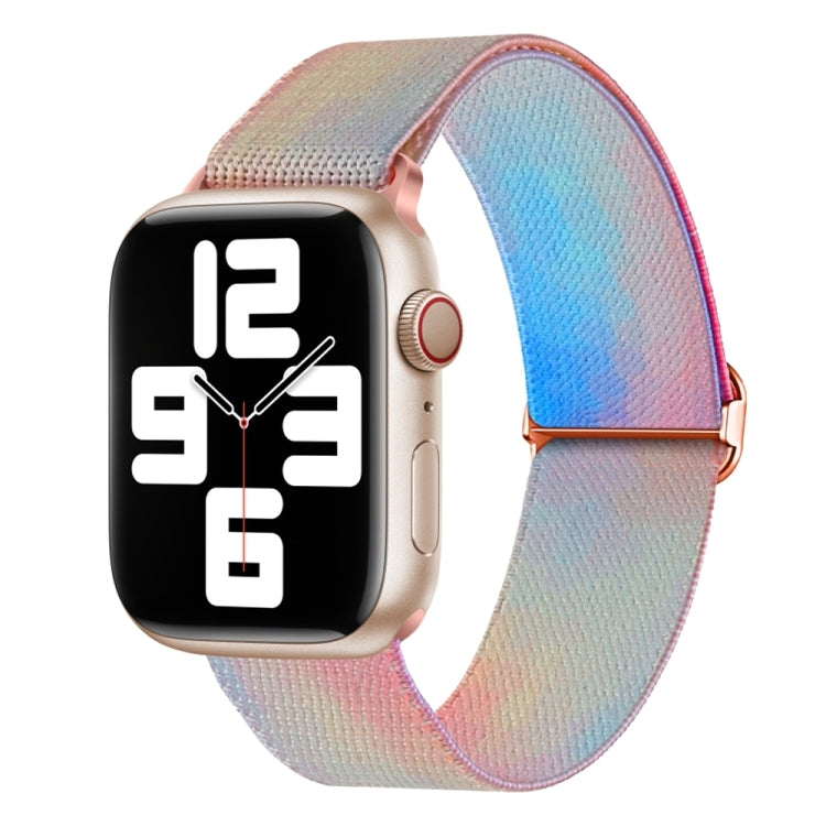For Apple Watch SE 2023 40mm Painted Pattern Nylon Replacement Watch Band(Symphony Aurora) - Watch Bands by PMc TechLife | Online Shopping South Africa | PMc TechLife | Buy Now Pay Later Mobicred