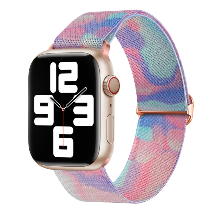 For Apple Watch SE 2023 40mm Painted Pattern Nylon Replacement Watch Band(Water Fluid) - Watch Bands by PMc TechLife | Online Shopping South Africa | PMc TechLife | Buy Now Pay Later Mobicred
